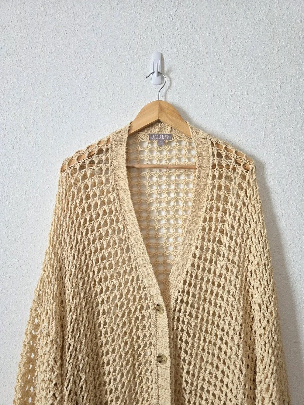 J.Crew Open Knit Cotton Blend Cardigan 3X
